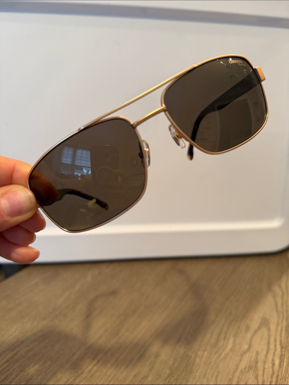 Carrera Gold Frame Sunglasses with Brown Lenses